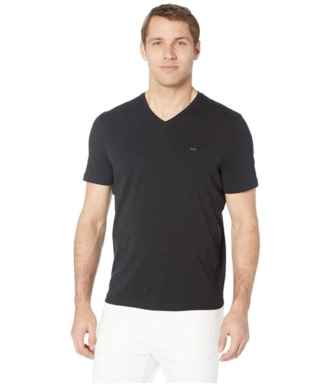 michael kors black v neck t shirt|black sweatshirt michael.